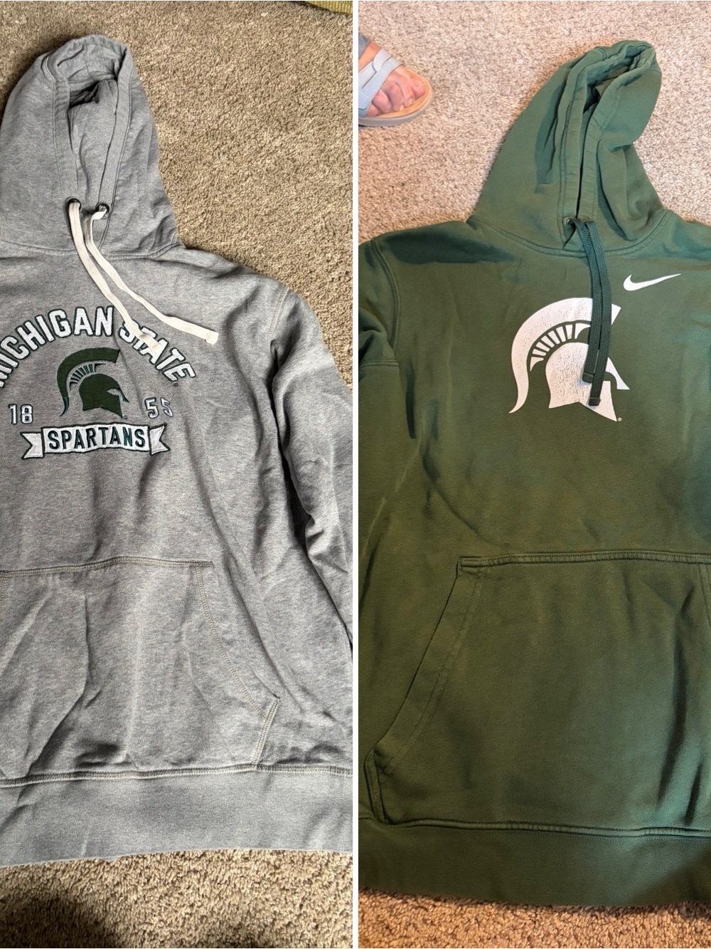 Nike MSU Spartans Green Pullover Hoodie sweatshirts -  Large